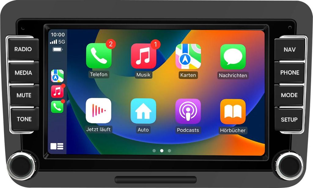 Android Autoradio 7 Zoll 64GB für VW Golf 5 6 Passat B6 B7 Produktbild 