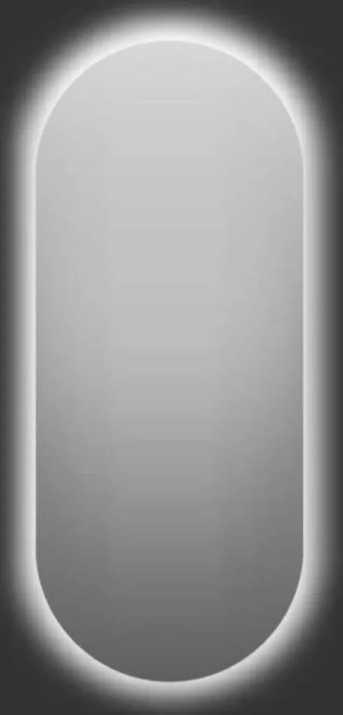 Specchio Ovale 50x100 con LED: Eleganza Reversibile per Bagno Moderno