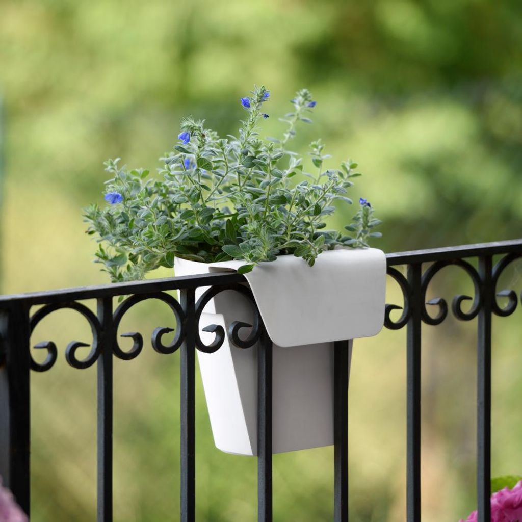 Nicoli vaso da balcone Arké Balcony, balconiera cm 40x23x18h, fioriera Nicoli vaso da balcone Arké Balcony, balconiera cm 40x23x18h, fioriera