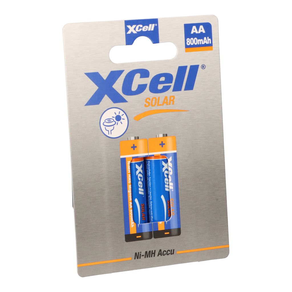 XCell Akku Solar X550AA Ni-MH Mignon AA 1,2V 800mAh 2St.