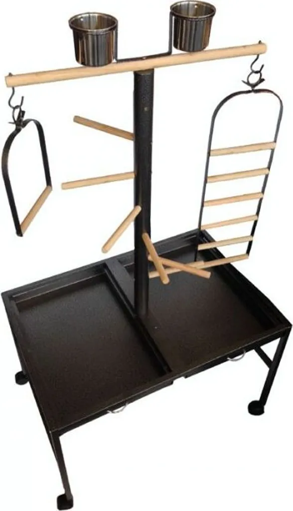 Aire de Jeux pour Perroquets Topmast Noir - Idéal pour Salon et Bureau