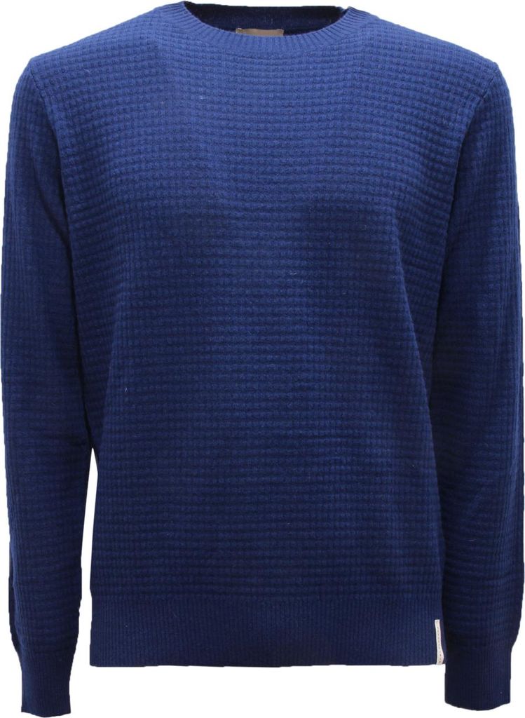 1908Az Maglione Uomo Brooksfield Man Wool Sweater Blue
