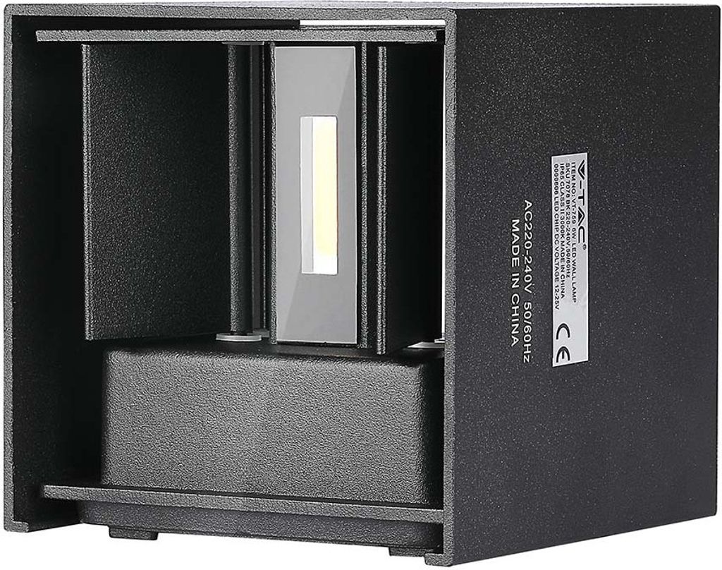 LED Solution Černé fasádní LED svítidlo hranaté 5W IP65 Obrázek produktu 