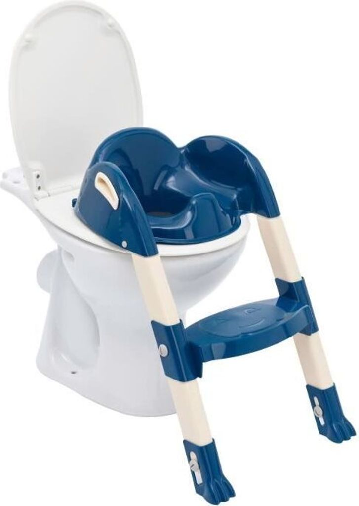 Toilettenaufsatz Kiddyloo, Höhenverstellbar, Rutschfeste Stufe, Ozeanblau