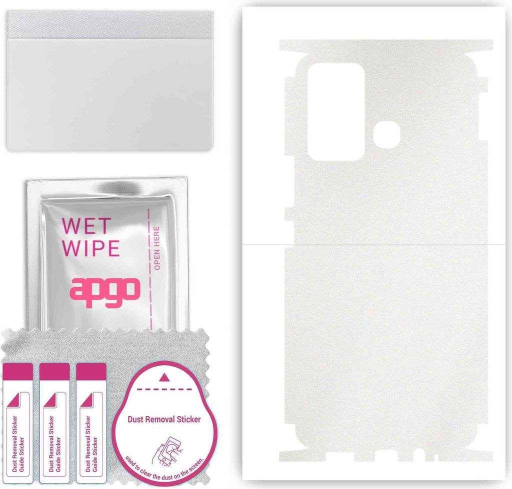 apgo Rückseite + Seiten Schutzfolie, Skin, kompatibel mit Infinix Hot 12 Play, Hinten Displayschutzfolie aus Vinylfolie, kratzfest, einfache Monta...