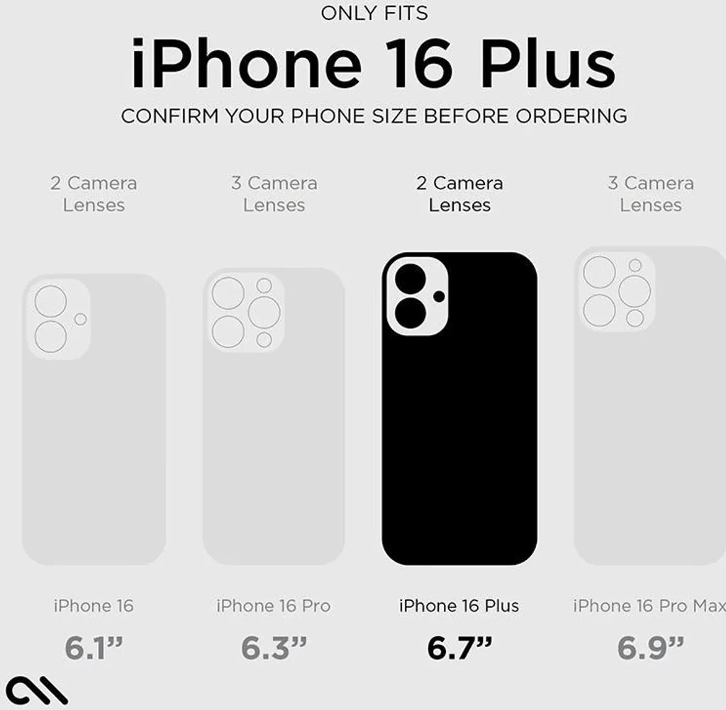 Case-Mate Tough D3O MagSafe iPhone 16 Plus - Custodia Trasparente Antiurto - 17