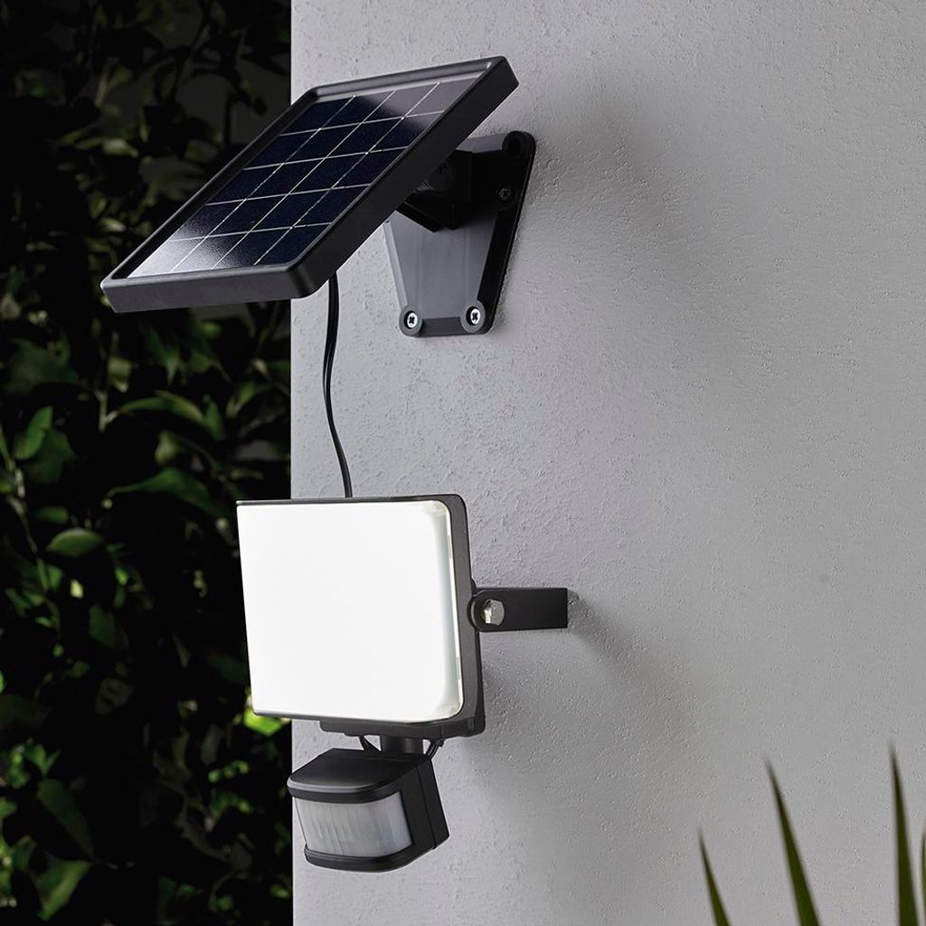 MeLiTec LED Solar Außenstrahler SO39-1 Bewegungsmelder, schwarz