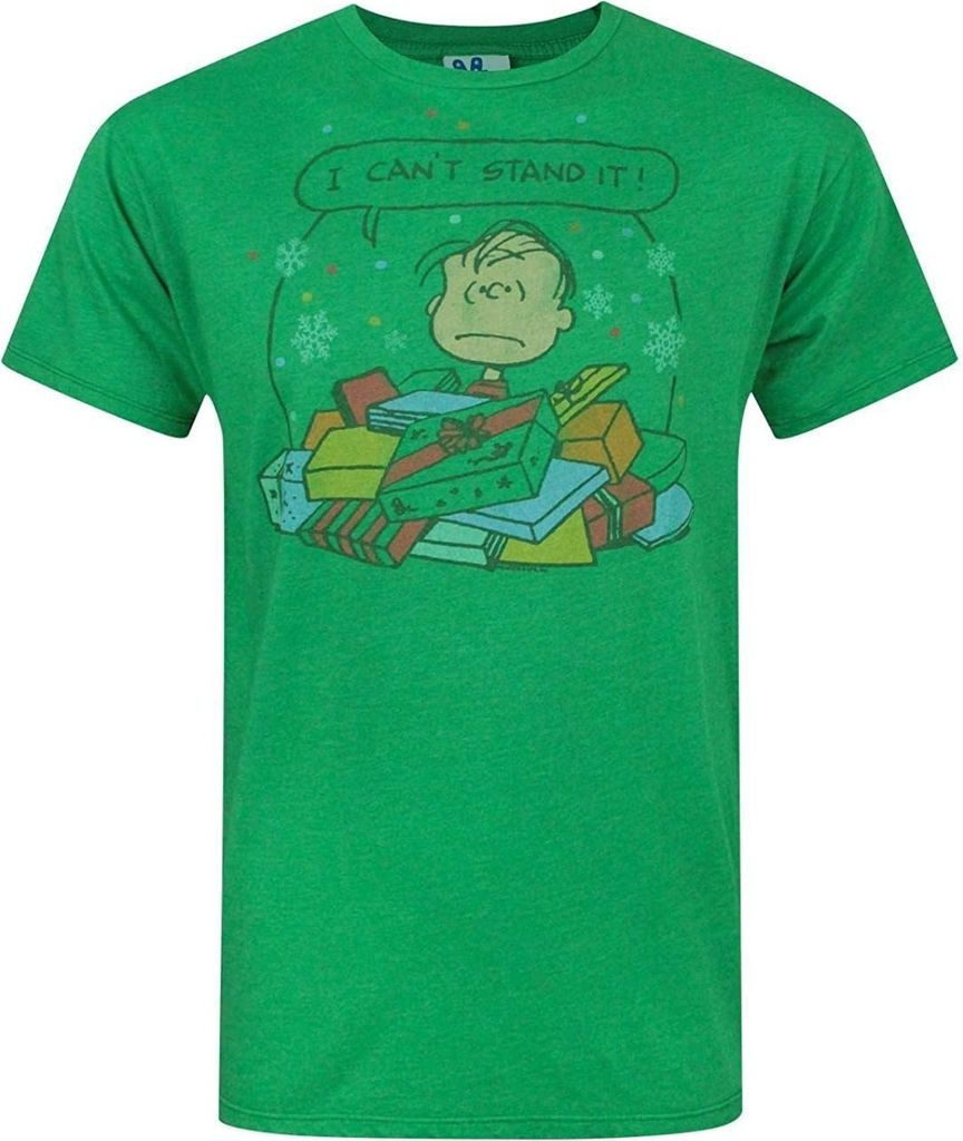Junk Food - "I Can ́t Stand It" T-Shirt für Herren - weihnachtliches Design NS5906 (S) (Grün)