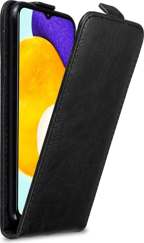 Cadorabo Hülle für Samsung Galaxy A13 5G Schutz Hülle in Schwarz Flip Etui Handyhülle Case Cover