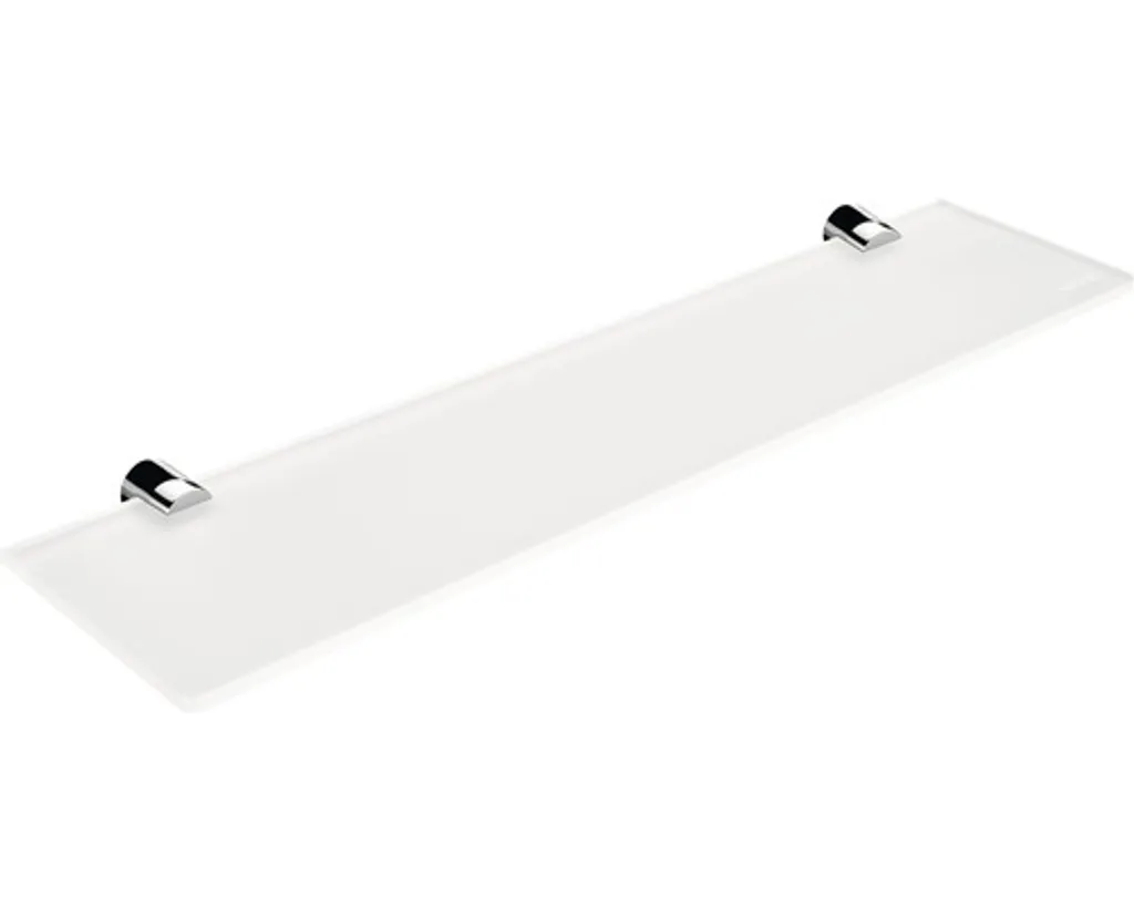 Scaffale Bagno Bormo BR 11091B-50-26 Vetro Opaco e Cromo 50cm