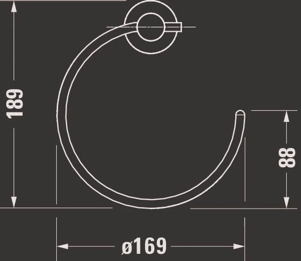 Portasciugamani ad Anello Duravit D-Code 0099211000 | Design Moderno - 9
