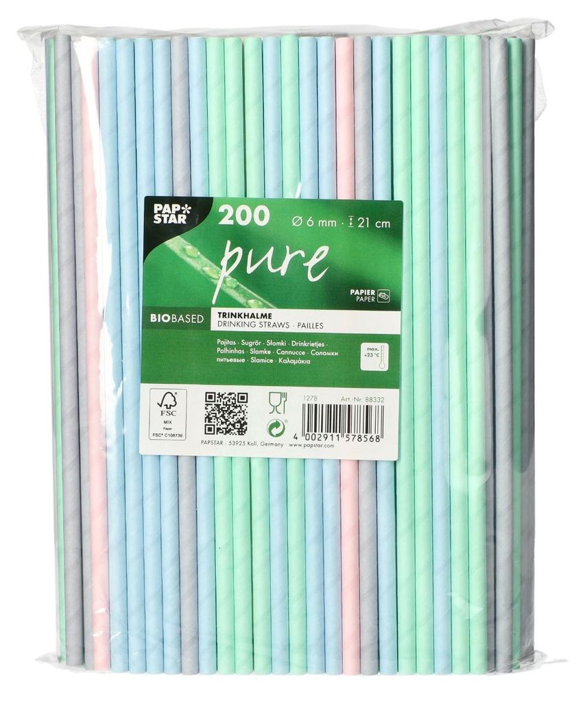 Cannucce Papstar in carta colorata nera Immagine del prodotto 