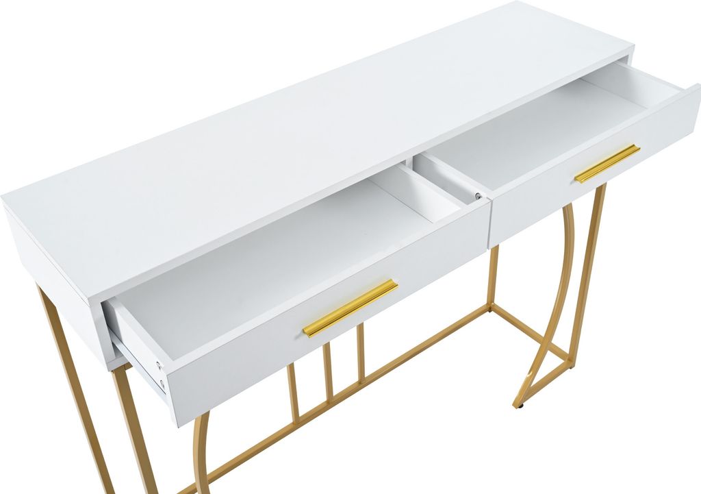 MODFU Konsolentisch Flurtisch mit 2 Schublade, Produktbild 8