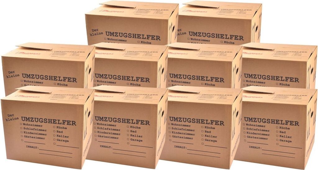 10x Umzugskartons 41x35x34 Umzugskisten Bücherkiste Archivkartons Transportbox