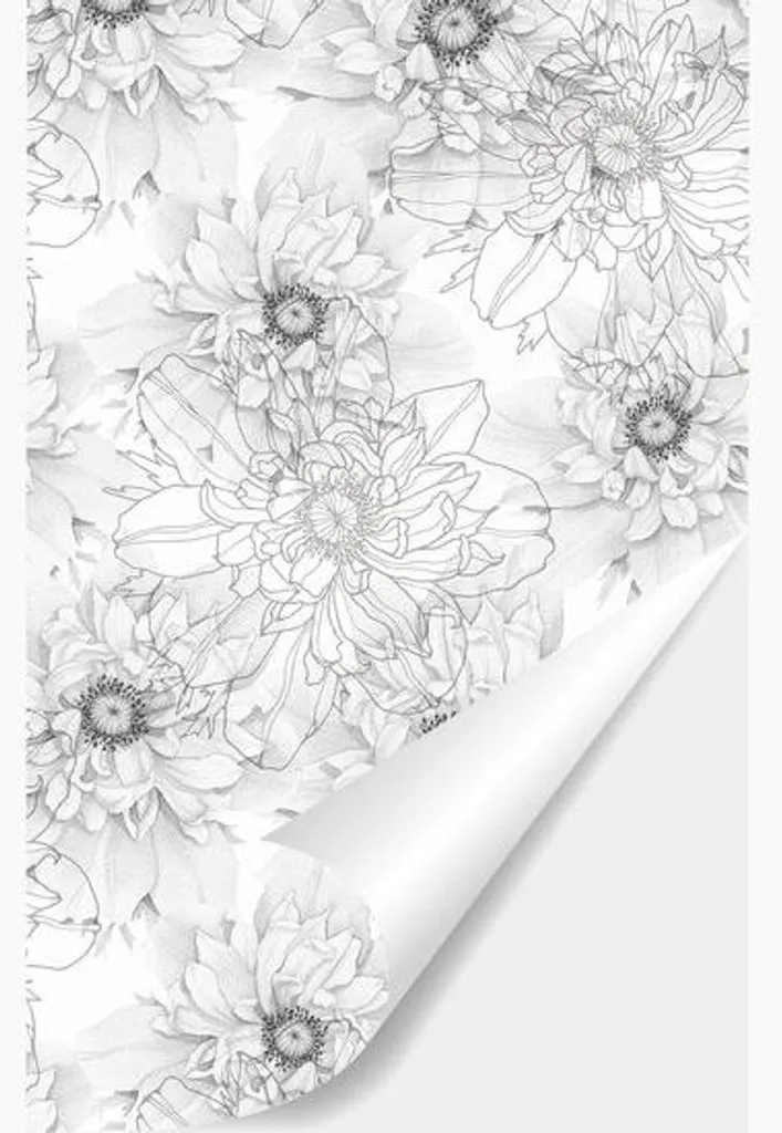 Papier décoratif floral imperméable 40x600 cm - Film adhésif haute qualité