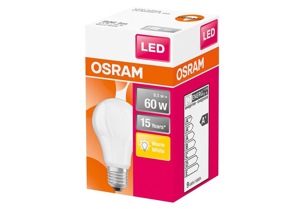 Osram LED Star Classic A 8,5W E27 230V (1 St) Immagine del prodotto 