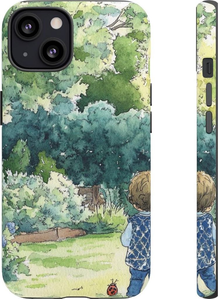 Kind im Garten – Handyhülle Kompatibel mit iPhone 13