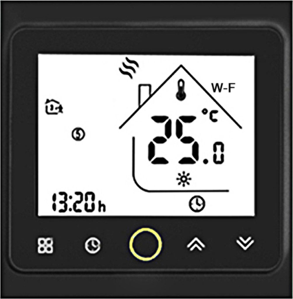 Wi-Fi Smart Thermostat Temperaturregler APP Steuerung 5A Kompatibel mit Alexa / Google Home Wasser-/Gaskessel Thermostate fuer Zuhause -- Schwarz