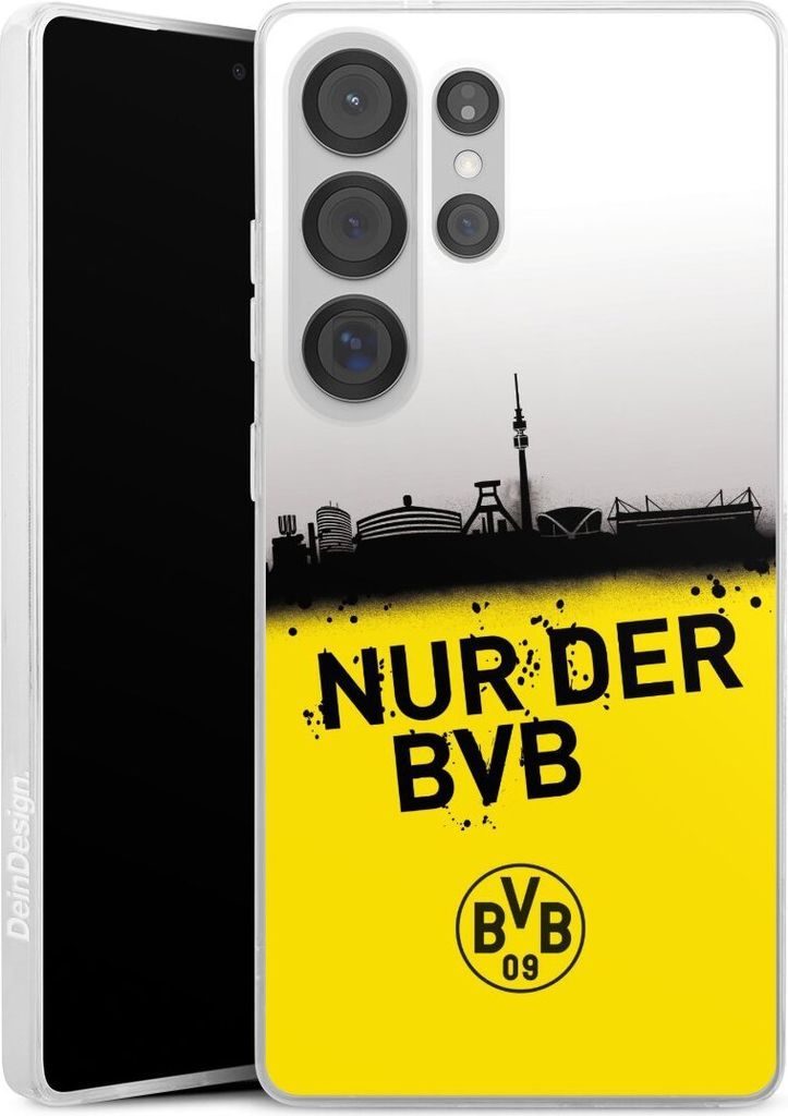 DeinDesign Slim Hülle für Samsung Galaxy S25 Ultra Silikon Case Ultra Dünn Handyhülle BVB Borussia Dortmund Statement