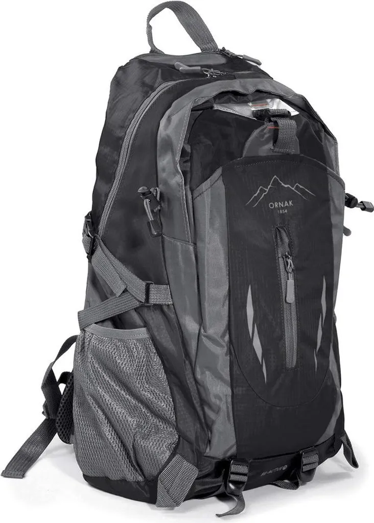 Sac à dos Randonnée 40L Etanche Noir avec Sangles Ergonomiques Mixtes