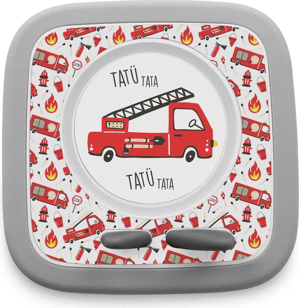 Schutzfolie kompatibel mit Toniebox 2 passgenaue Folie mit Motiv Zubehör selbstklebendes Schutzcover Kratzschutz für Musikbox Y015-13 Feuerwehr