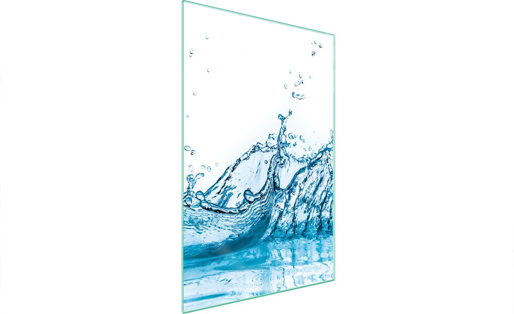 Herdabdeckplatte 35x52 Glaskeramikkochfeld Abdeckung Spritzschutz Glasplatte Deko Schneidebrett Wasser Blau