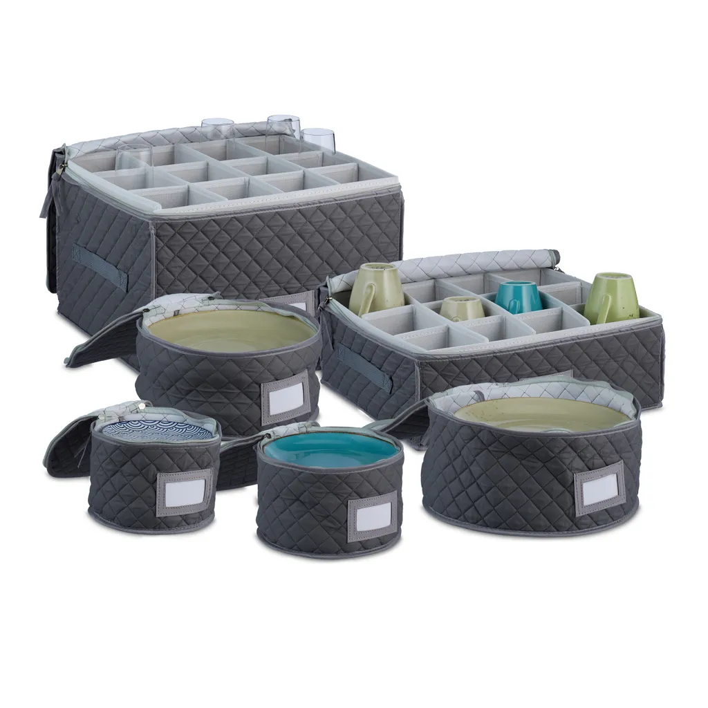 Organizer Stoviglie Camper Relaxdays: 6 Box Anti-Tintinnio