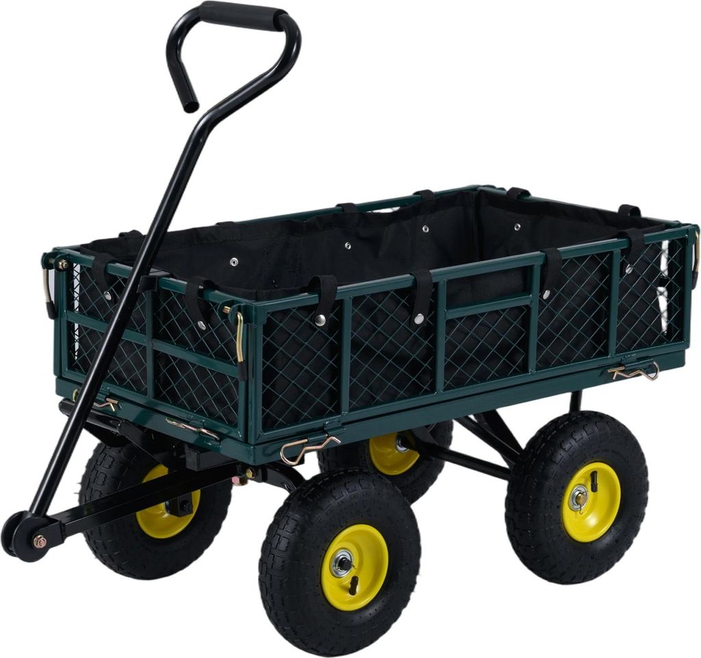 COSTWAY Bollerwagen, Gartenwagen Metall, bis 410 kg, Produktbild 