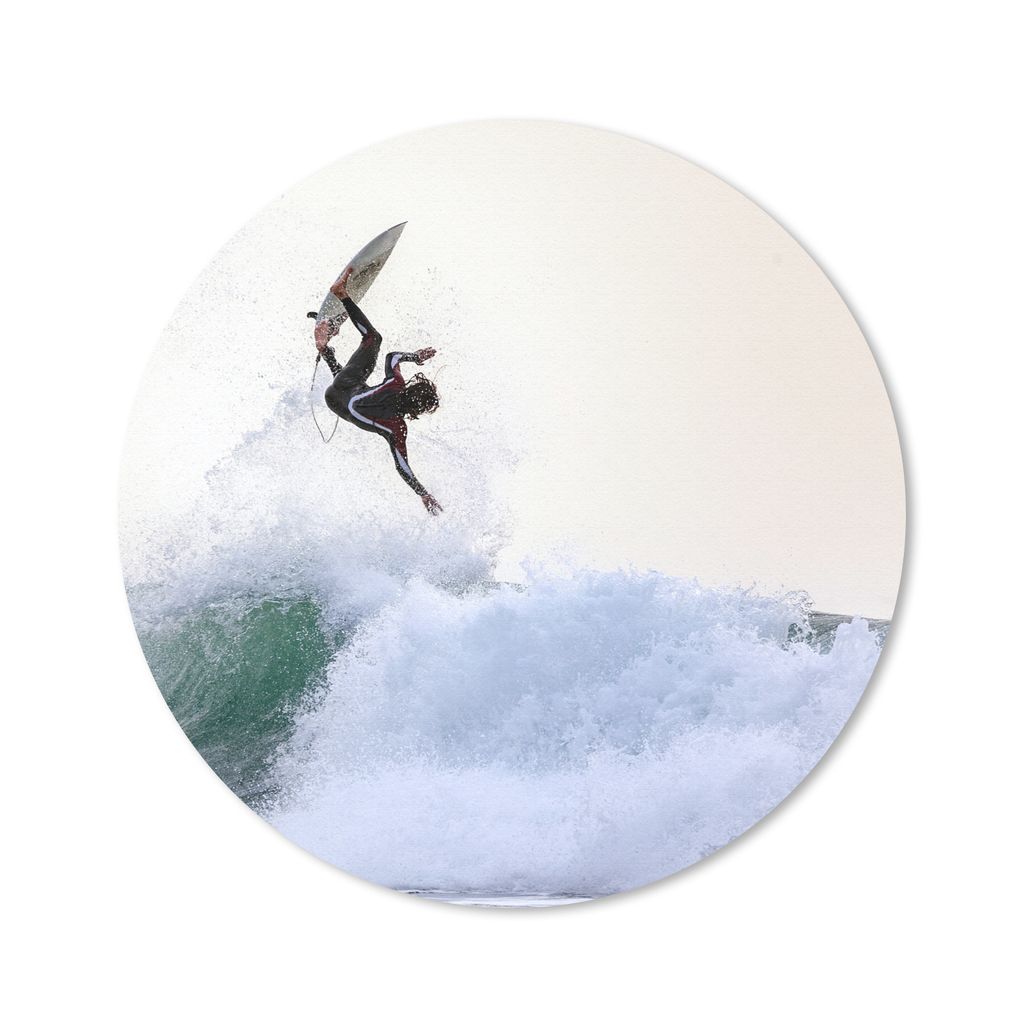 MuchoWow Mauspad Mousepad Surfer macht einen Trick 30x30 cm - Mousepads - Maus Mat - Pad - Mausunterlage - Tischunterlage - Schreibtischmatten