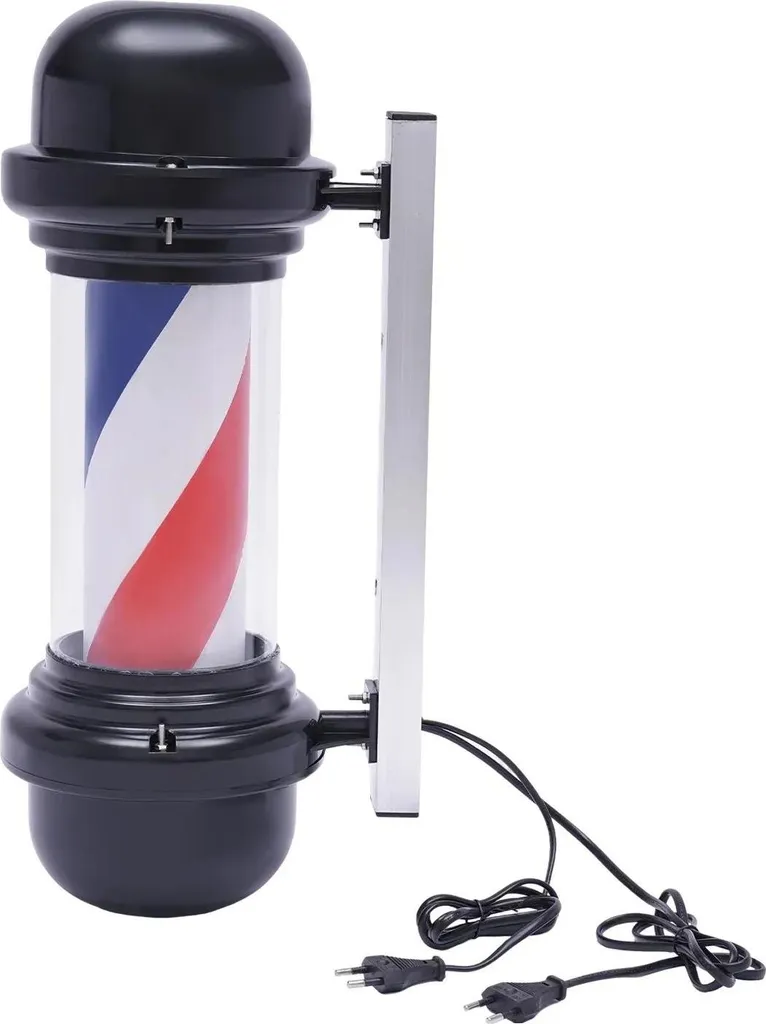 Attirez plus de clients avec ce poteau de barbier LED rotatif 50cm 4W tricolore