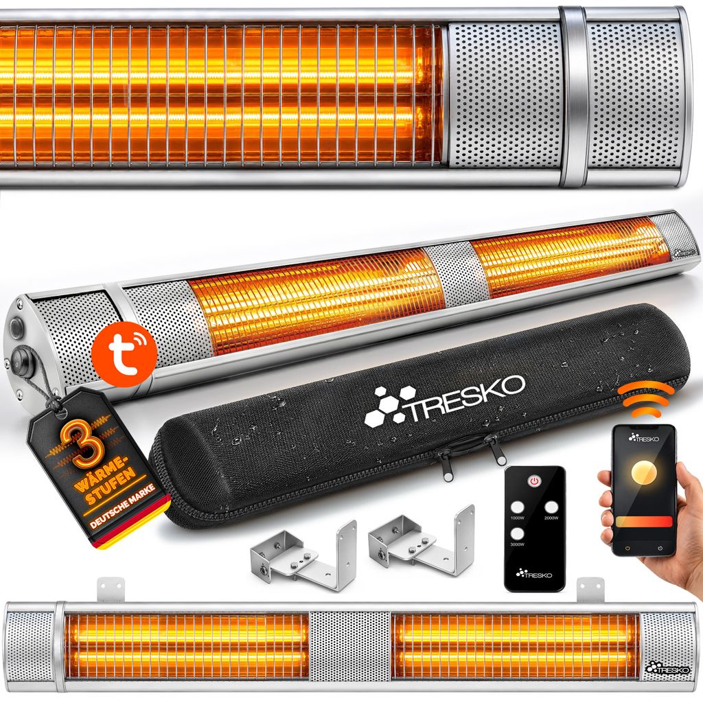 TRESKO® Infrarot Heizstrahler 3000W mit WiFi & Produktbild 