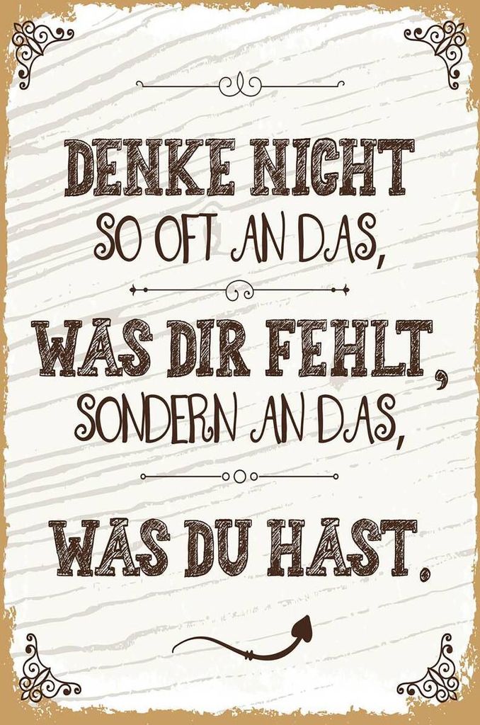 vianmo Holzschild 18x12 cm denke nicht was fehlt sondern
