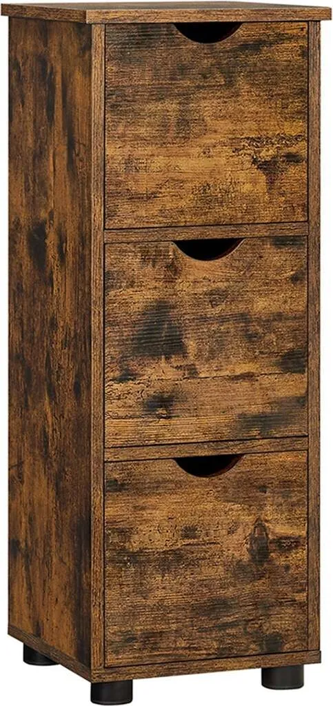 Meuble de rangement 30x30x80 cm marron vintage - Organisateur compact