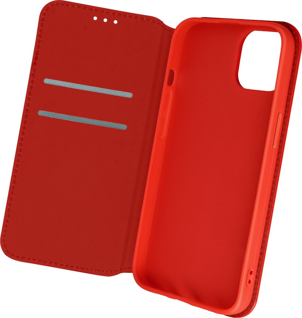 Kunstleder Cover Classic Edition, Klappetui für Apple iPhone 13 – Rot