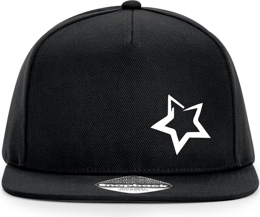 Huuraa Cappy Mütze Stern Star Black Polyester Snapback Kappe Geschenkidee
