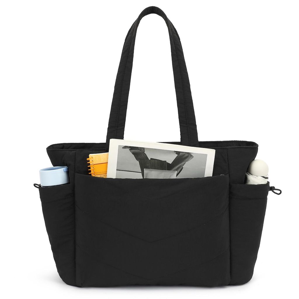 Umhängetasche Handtasche gesteppte Tragetasche Messenger Laptop Tasche Mit Laptopfach und Reißverschluss für Schule Arbeit Reisen