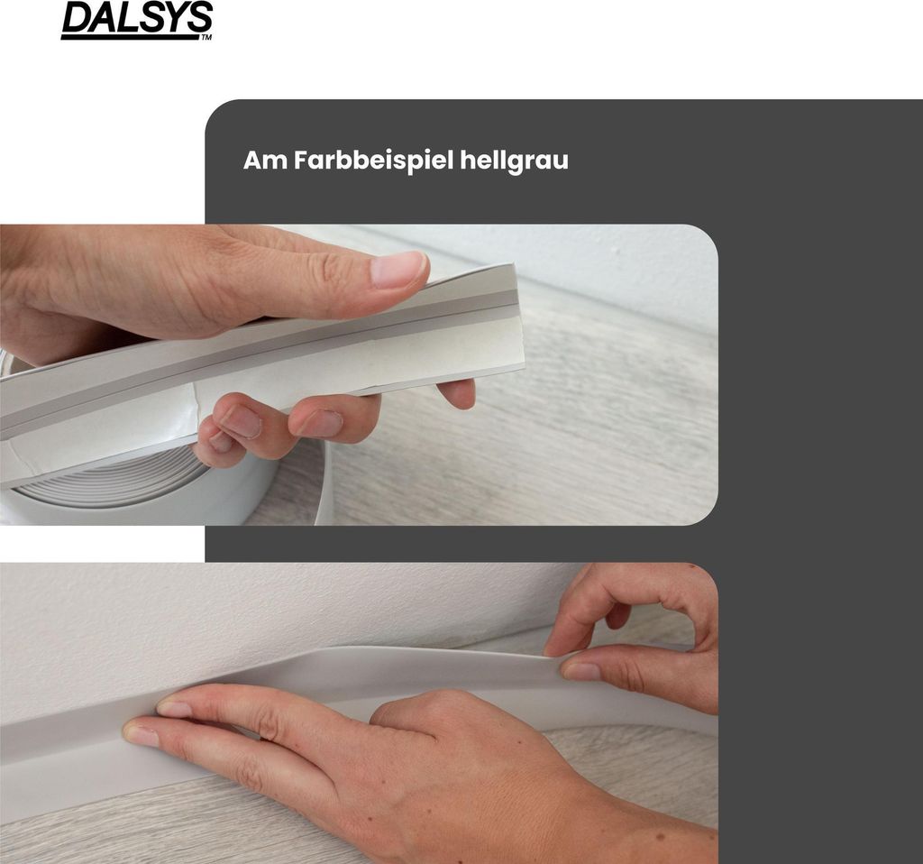Selbstklebende Weichsockelleiste 6 M – Flexibles PVC, Weiß, 50x20 Mm, Für Küche, Bad & Wandschutz, Einfach Zu Installieren