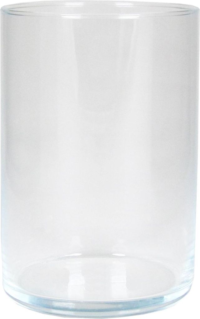 INNA-Glas Glas Vase Zylinder Sanya Ocean, klar, 15 cm, Ø 10,1 cm - Blumenvase
