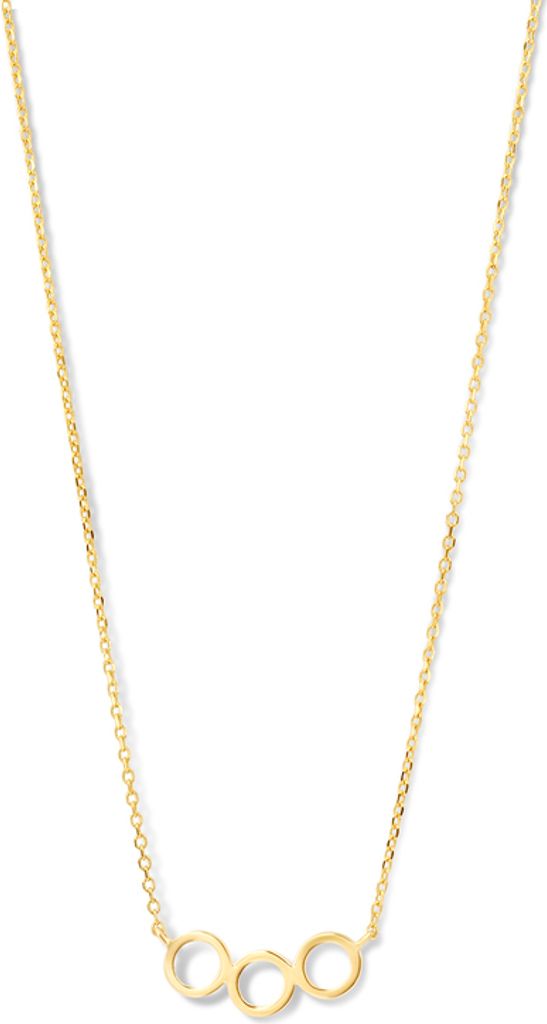 New Bling 9NBG-0352 Gold Halskette - Damen - Kreise - 4.6 x 14 mm - Ankerglied - 0.85 mm Dicke - 38 + 2.5 + 2.5 cm - 14 Karat - Gold
