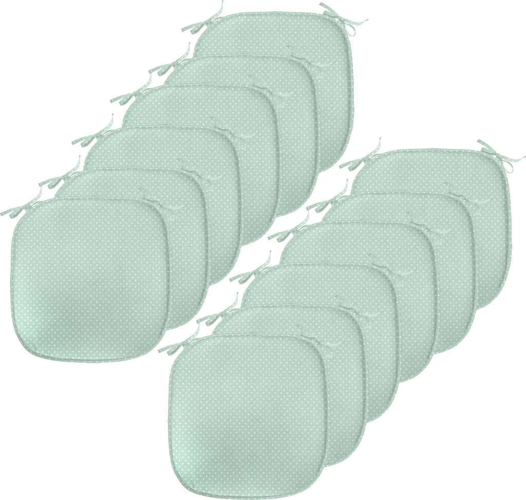 Cuscini Sedie 40x40 Vintage Verde Menta - Set 12 Pezzi Impermeabili