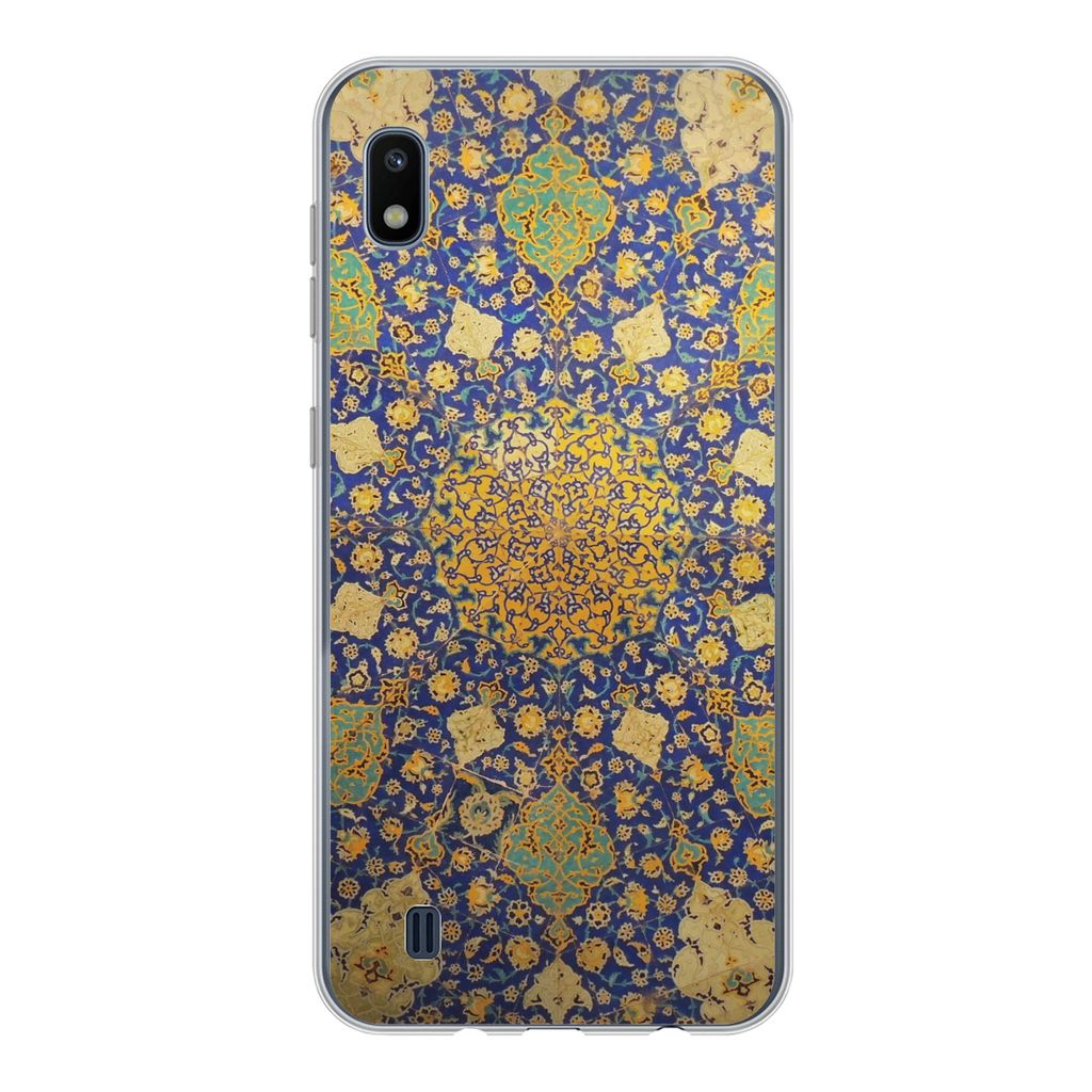 MuchoWow Handyhülle Schutzhülle Hülle für Samsung Galaxy A10 Kreis - Decke - Blau Silikon Softcase Handy Hülle - Schutzhülle