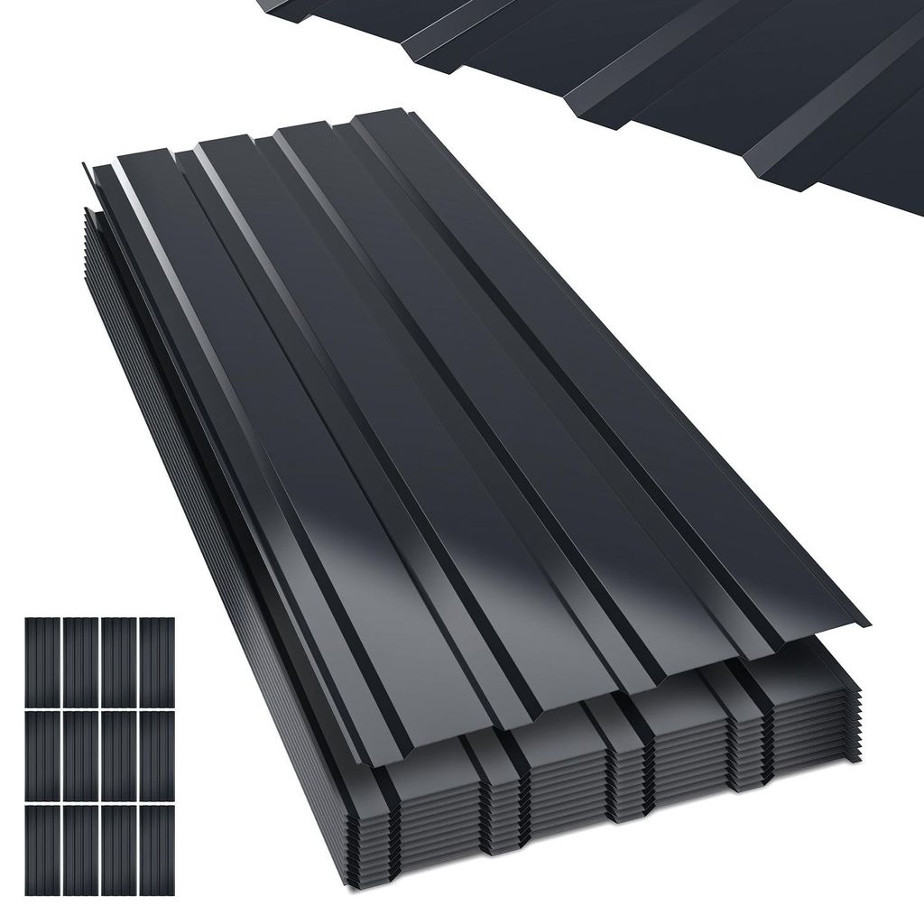 Vigevee 12 tôles trapézoïdales 115 cm x 45 cm = 6 m² de Image du produit 
