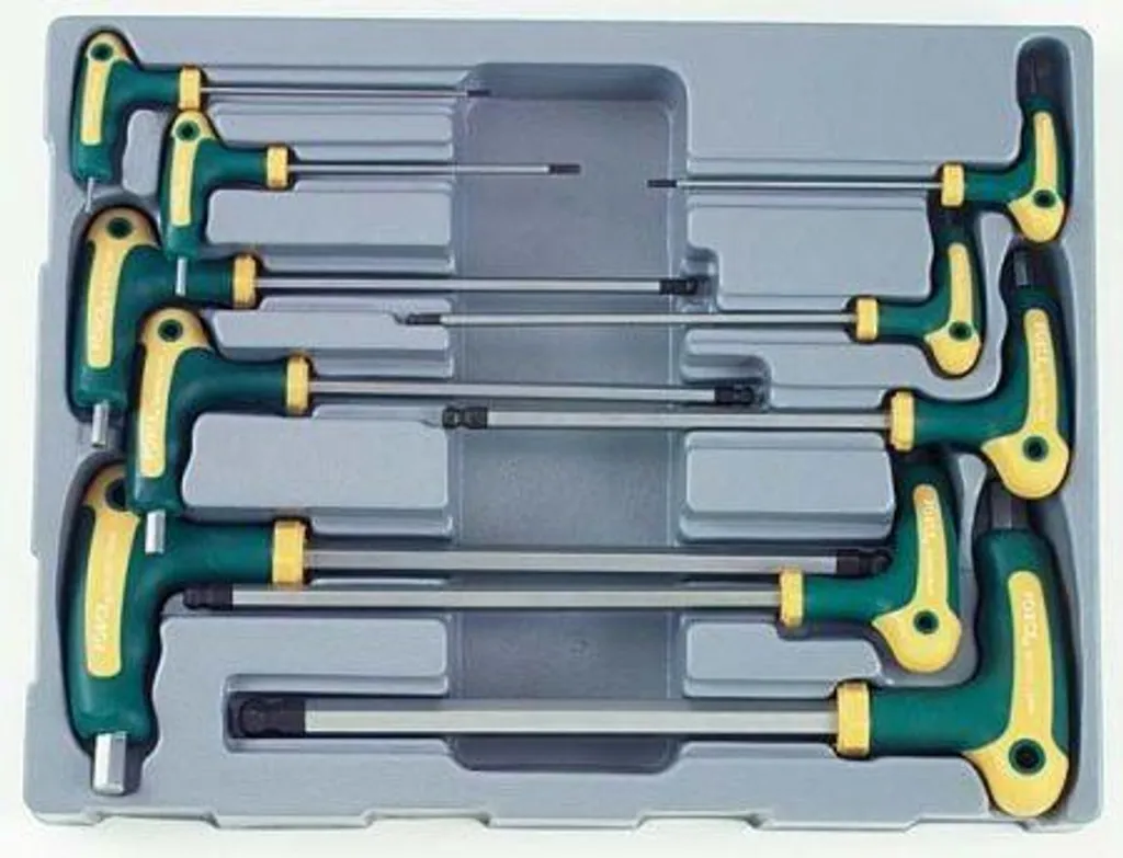 Set de 10 clés coudées pour mécanique et maintenance vis six pans