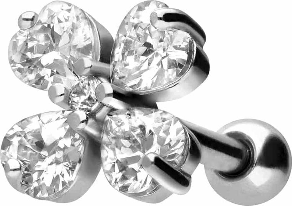 Ohrpiercing Chirurgenstahl Ohrpiercing KRISTALLBLUME