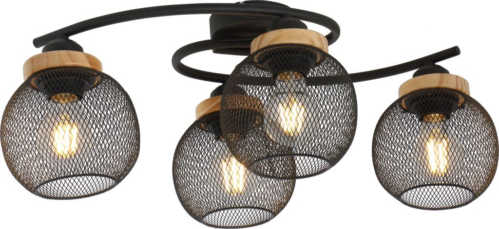 GLOBO Lighting Deckenleuchte PABLO LBH 60x35x22 cm schwarz Produktbild 