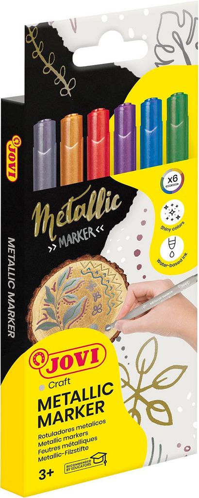 Jovi DECOR Metallicmarker 6 Stück sortiert im Kartonetui Produktbild 