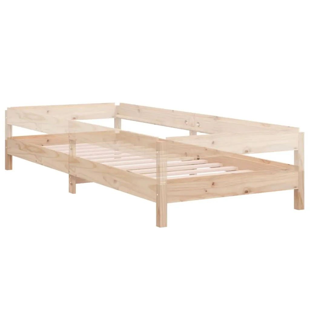 Lit gain de place empilable 75x190 cm - Solution couchage d'appoint en pin massif - 14