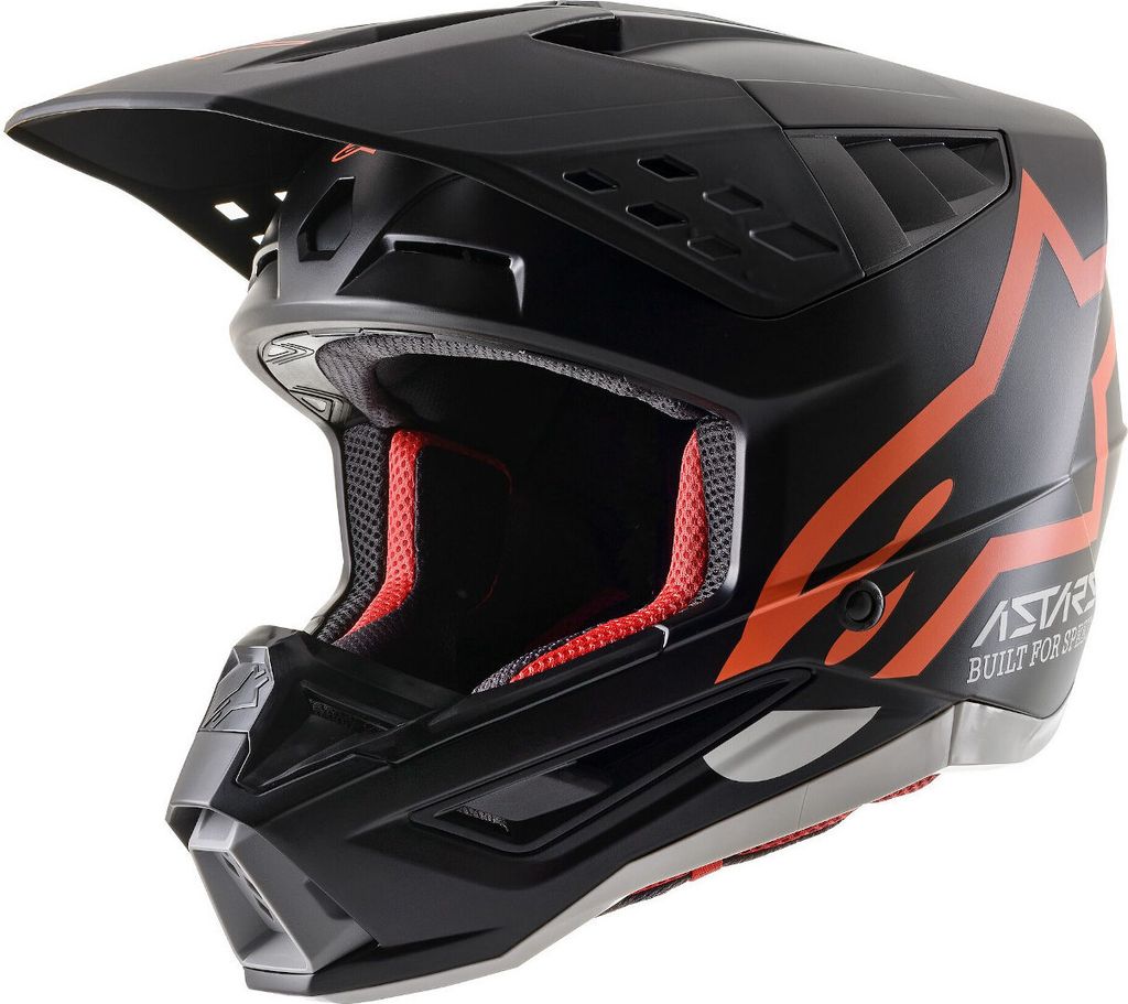 Alpinestars S-M5 Compass Motocross Helm Farbe: Schwarz Produktbild 