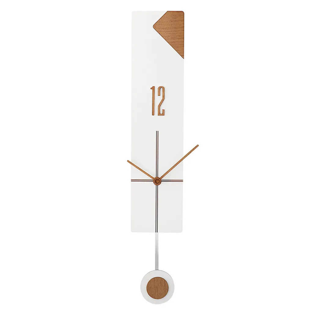 Grande horloge murale ronde en bois massif Eridani MPM pour salon chic