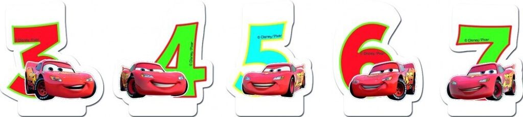 Cars Neon City Tortenkerzen Zahl 5